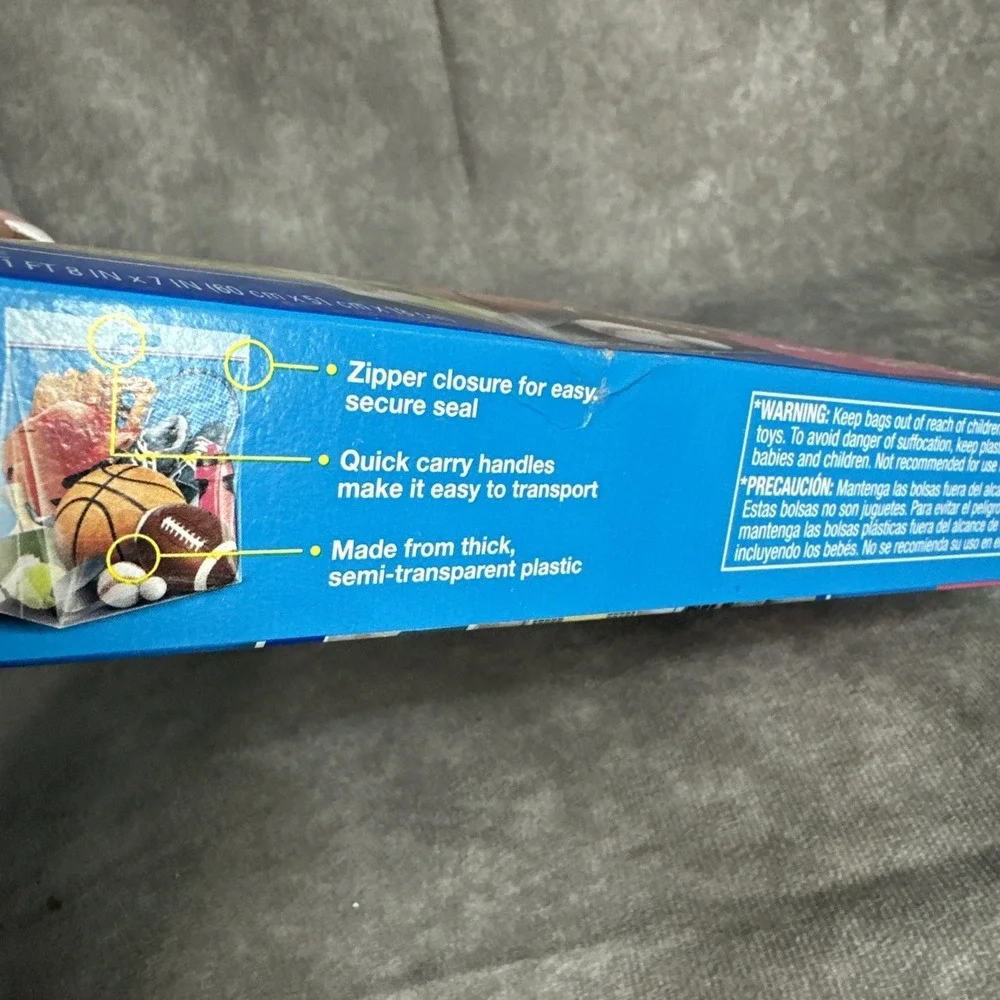 New Ziploc Big Bags 4 Count XL Stand & Fill Bags Expandable‎ Bottom 2 'X 20